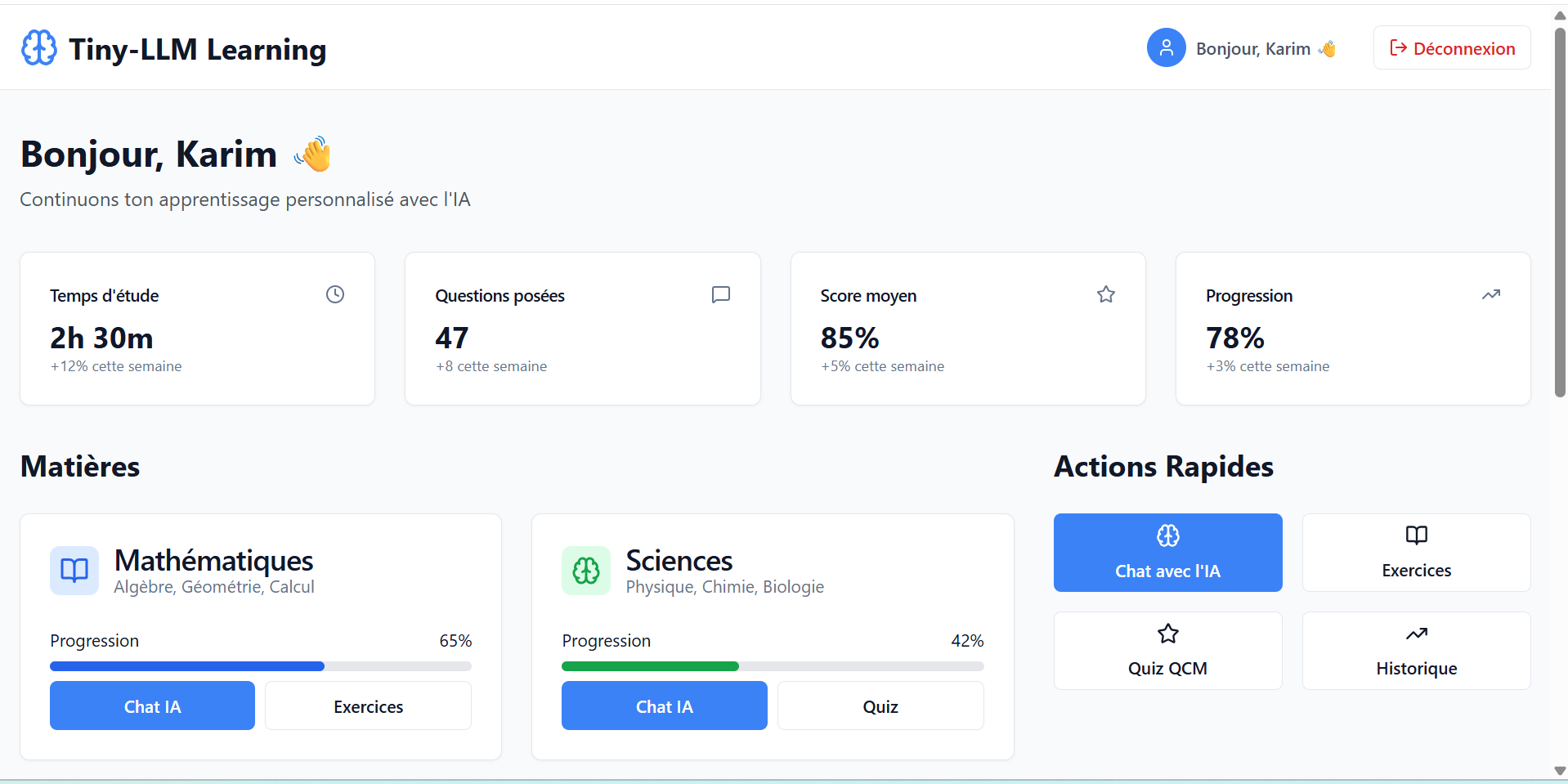 Tiny-LLM Learning - Personalized AI Tutor